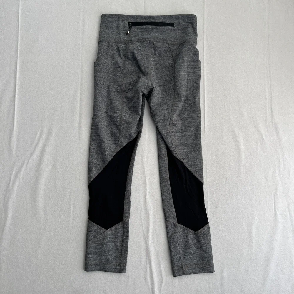 Lululemon Leggings Womens Size 2 Speed‎ Up Tight Crop Gray Activewear Gym Yoga - Picture 6 of 9